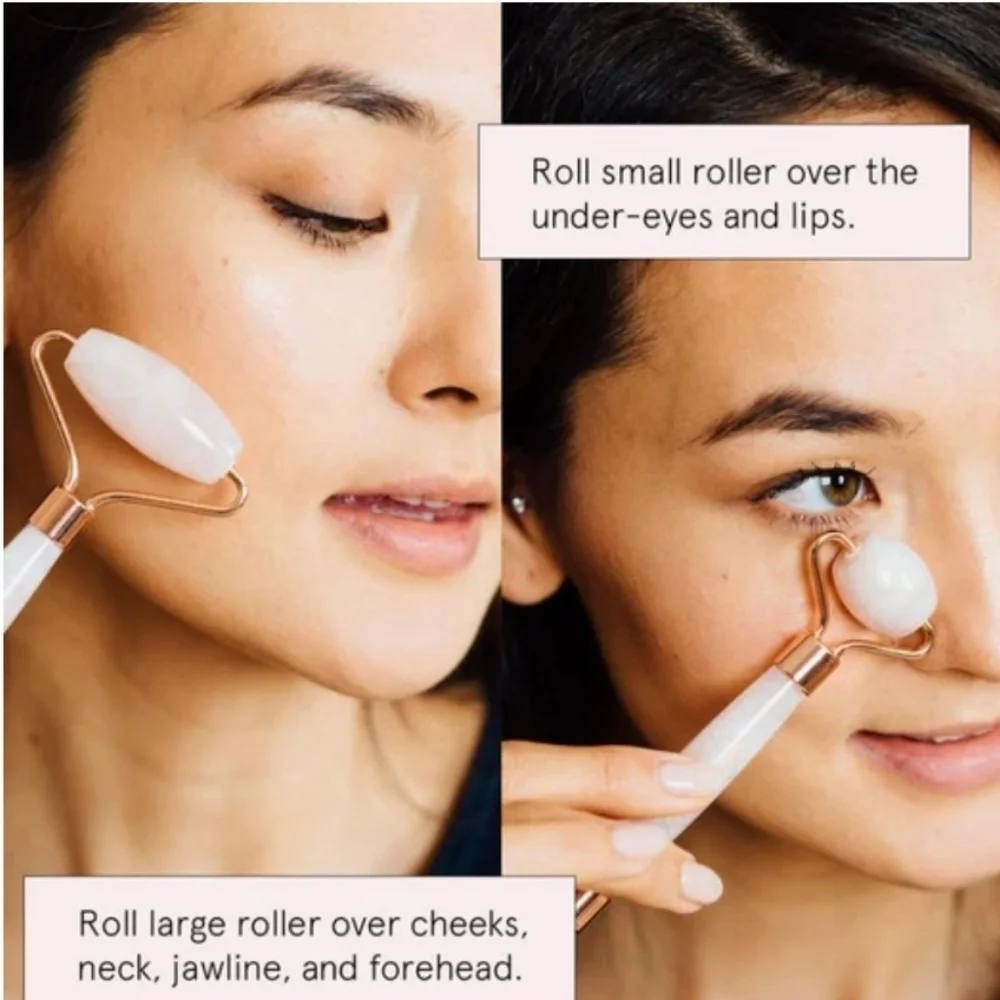 NIB Grace & Stella Rose Quartz Facial Massager - Sealed